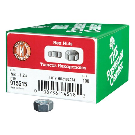 Hillman Metr Hx Nuts Sp M8-1.25 915515